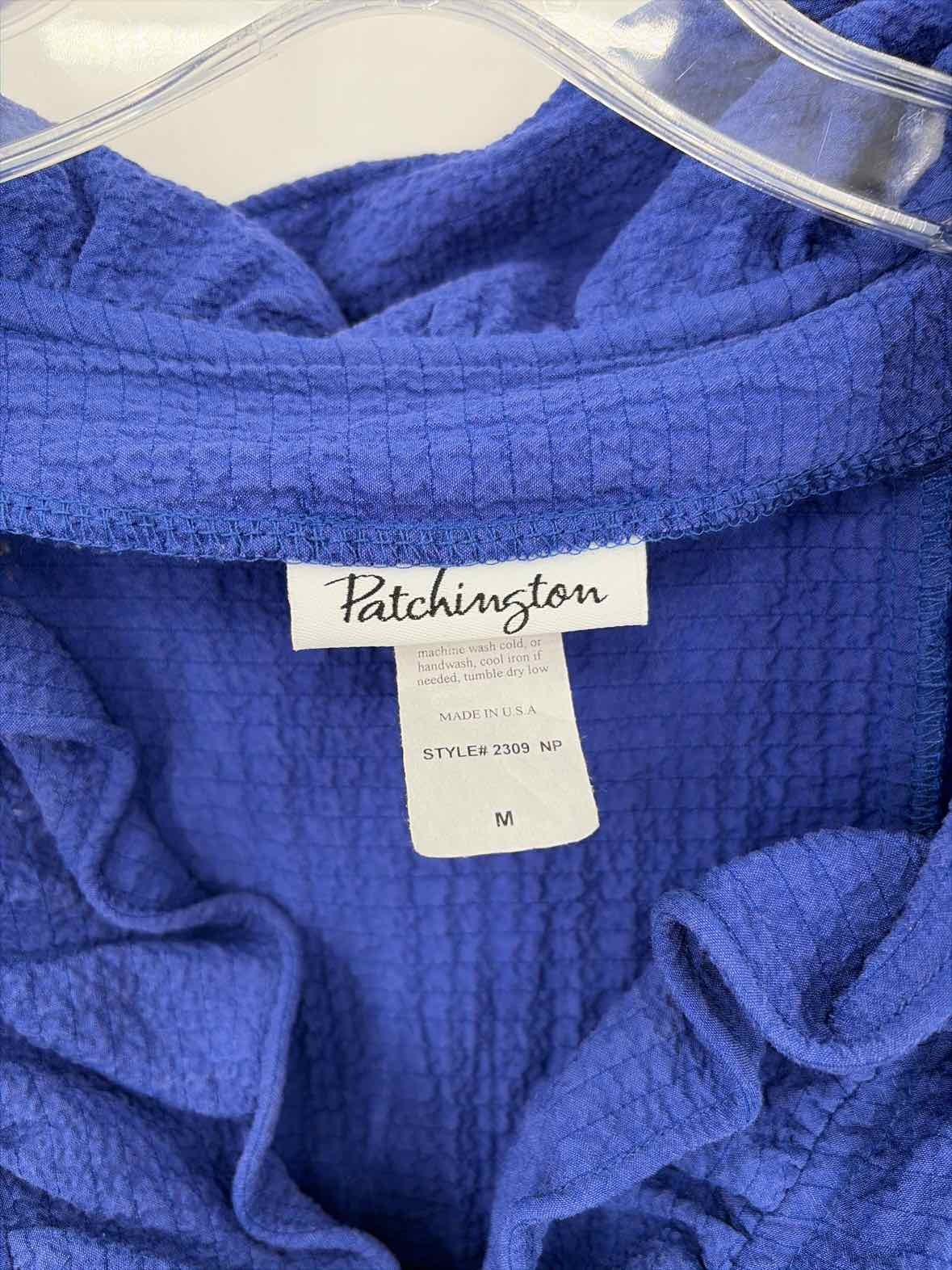 Pre-Owned Patchington Blue Size Medium Blouse - image 2
