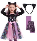 Cute Cat Costume for Girls - Toddler Dress for Halloween Dress Up Party