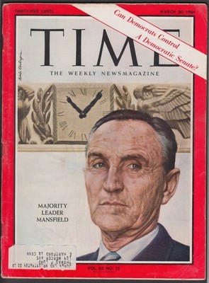 TIME Majority Leader Mansfield 3/20 1964
