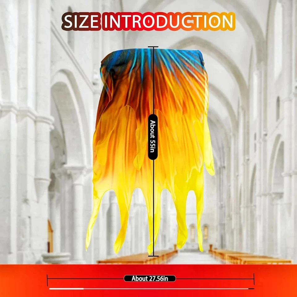 Banderas de adoración de doble capa de 55"" para iglesia de danza, banderas de danza de alabanza para adoración Foto 3 de 4