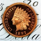 * 1897 ULTRA DCAM * PRISTINE++ BLAZING RED GEM PROOF INDIAN HEAD PENNY *