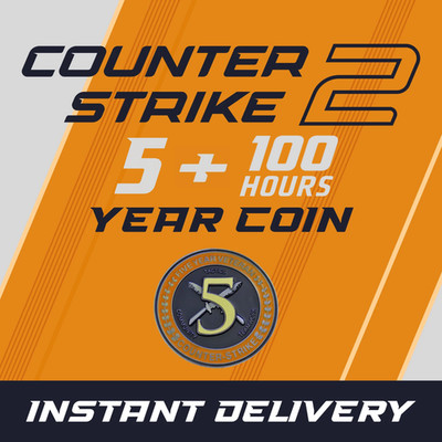 CS2 Account | Steam CSGO | 5 Year Medals Coin +100 Hours |  Instant Delivery