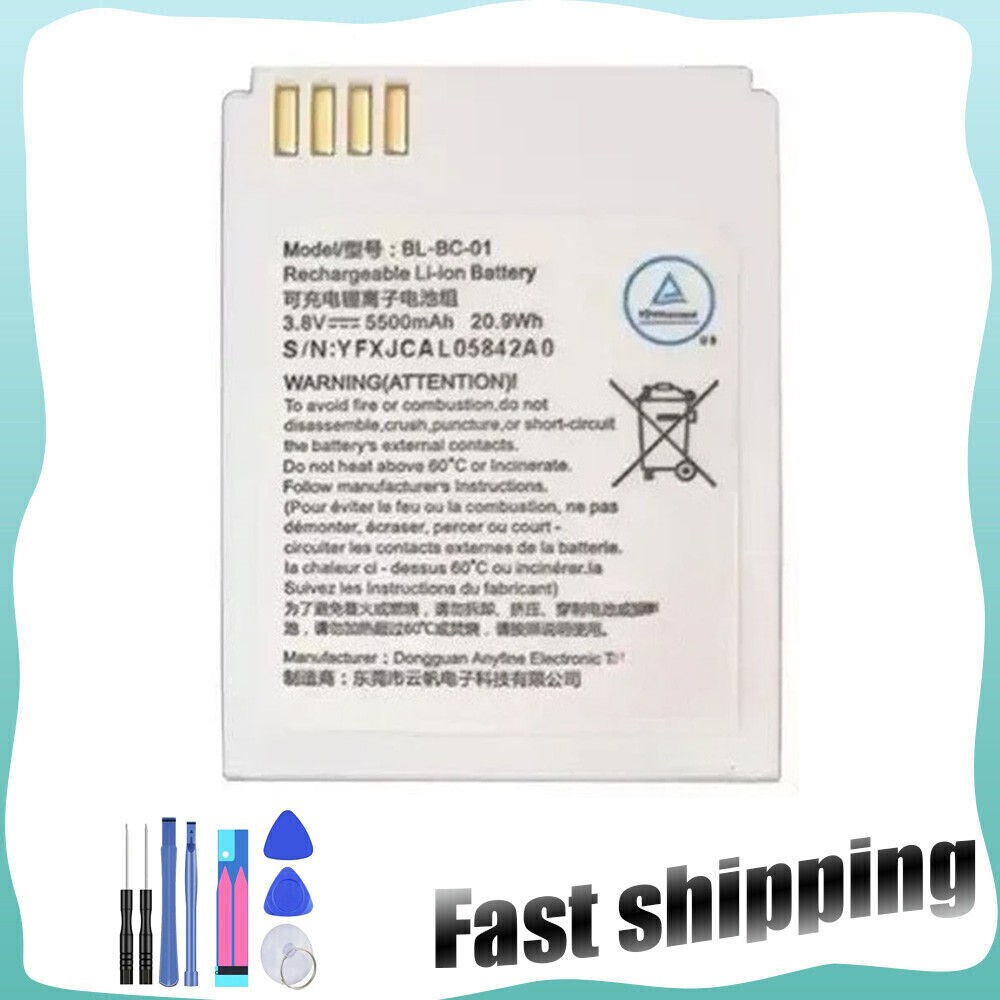 BL-BC-01 Replacement Battery Compatible for EZVIZ C3A, BL-BC-01 3.8V 5500mAh