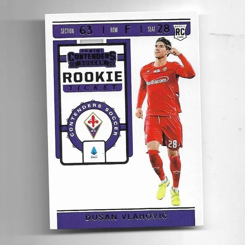 2019-20 Panini Chronicles Contenders Rookie Ticket Card : Dusan Vlahovic