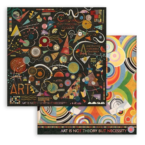 Stamperia BAUHAUS COLLECTION - 8" X 8" Double Sided Paper 10 SHEETS - Picture 4 of 12
