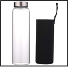 32 oz Glass Water Bottle High Borosilicate with Neoprene Sleeve Leak Proof Lid