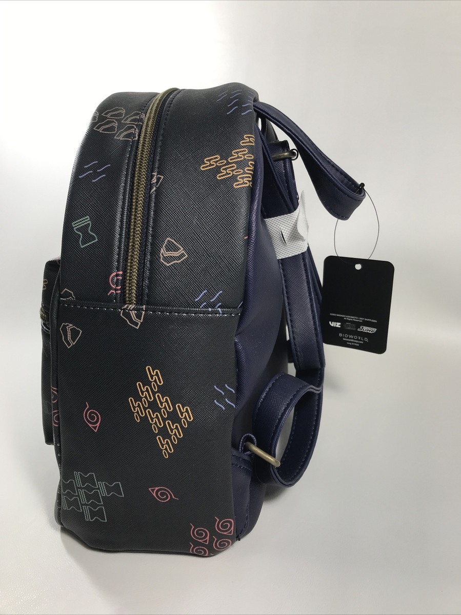 Naruto Shippuden Villages Toss Print Mini Backpack In Navy Blue And Black Naruto Shippuden Villages Toss Print Mini Backpack | Hot Topic main image 2