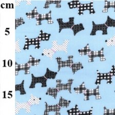 1/2 Metre Scottie Dog Scottish Terrier Design 80% Poly 20% Cotton Fabric