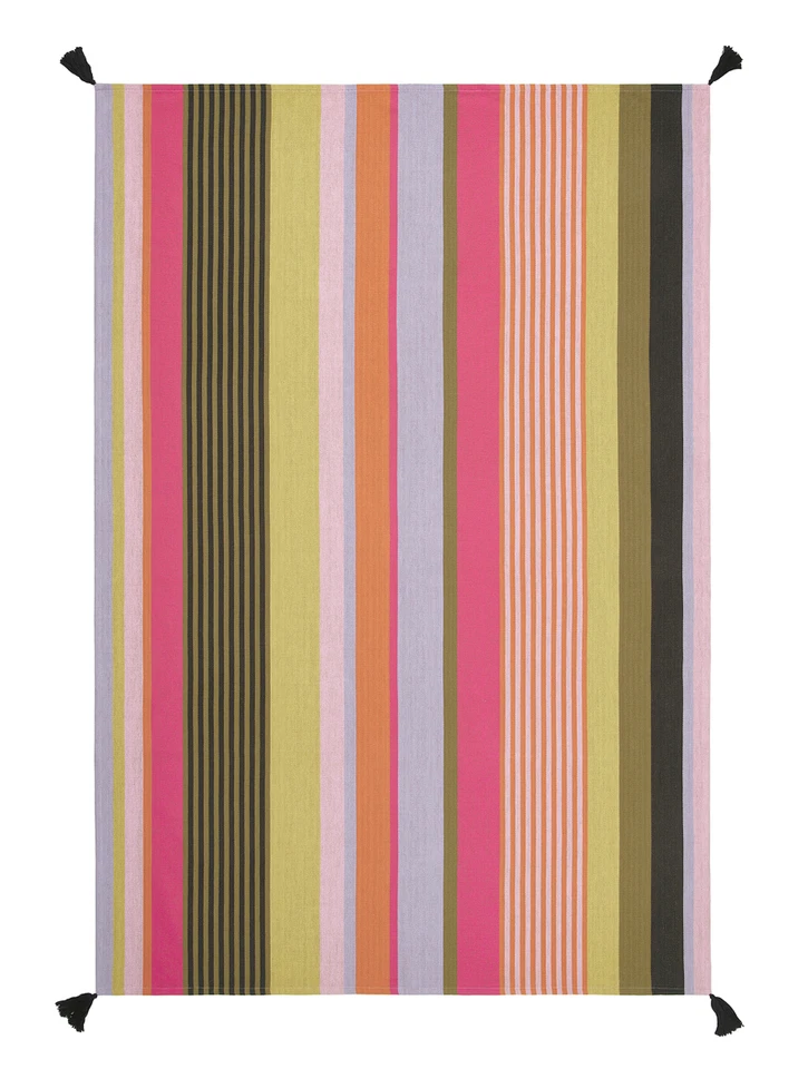 IKEA MAVINN Throw, a righe multicolore, 43" x 67", 110x170 cm MÄVINN Brand NUOVO - Immagine 3 di 4