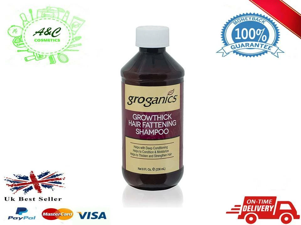 Champú engorde de cabello Groganics Growthick nuevo embalaje 236,57 ml Foto 2 de 4