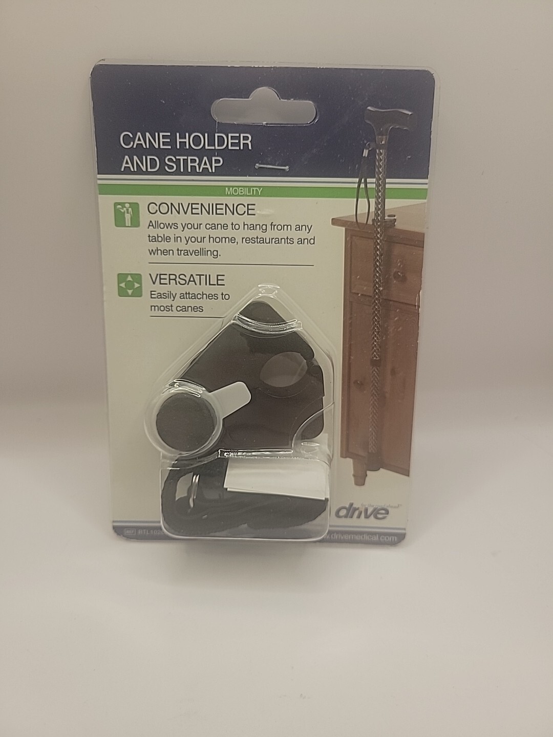Drive Cane Holder And Strap Allows Cane To Hang On Any Table Brand New