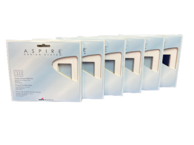 Aspire Cooper Wiring 9523WS, 3-Gang White Satin Light Switch Wallplate -Lot of 6