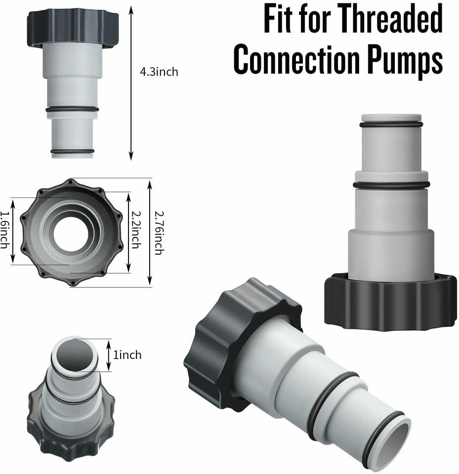 For Hose Adapter A, Collar for Threaded Connection Pumps (Pair) 25007 ...