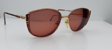 Vintage BerDel Teri Gold Oval Metal Sunglasses Italy FRAMES ONLY
