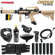 Maddog Tippmann Cronus Tactical CO2 Red Dot Paintball Gun Marker Package Tan