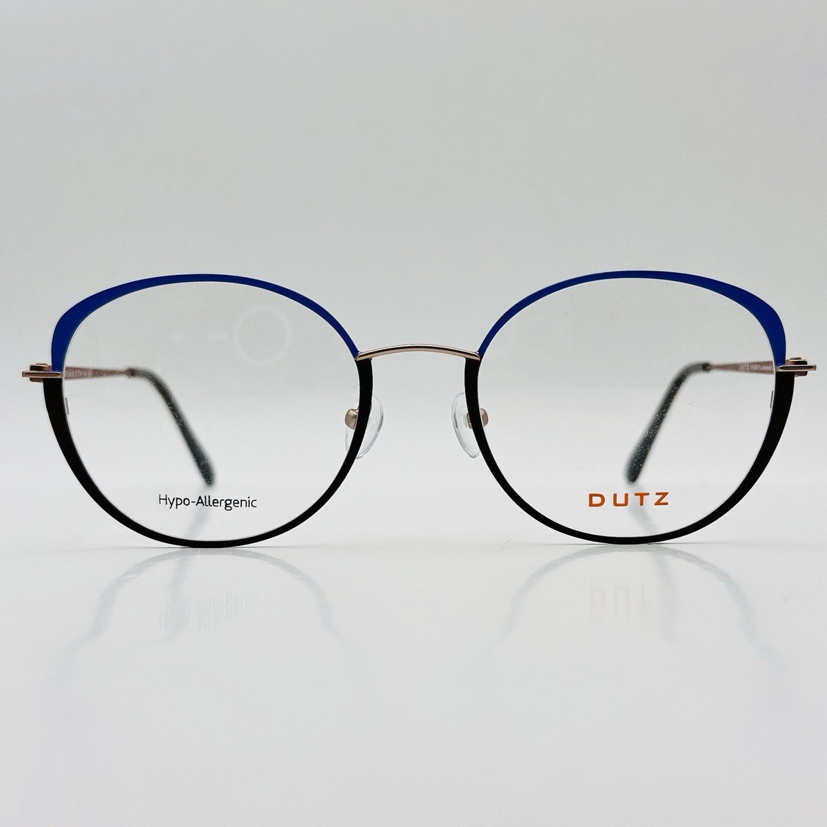 Dutz Eyeglasses Women Oval Brown Blue Crazy Extravagant DZ819
