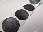 Set of 5 Versace 2" Black Medusa Head Black Round Sticker Stamp Logo Gift Wrap