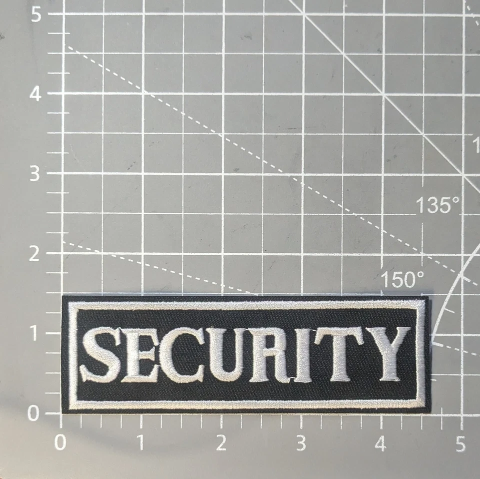 Security Guard Patch Uniform Embroidered Iron On Rectangular Patch 1.25x3" - Image 2 of 3
