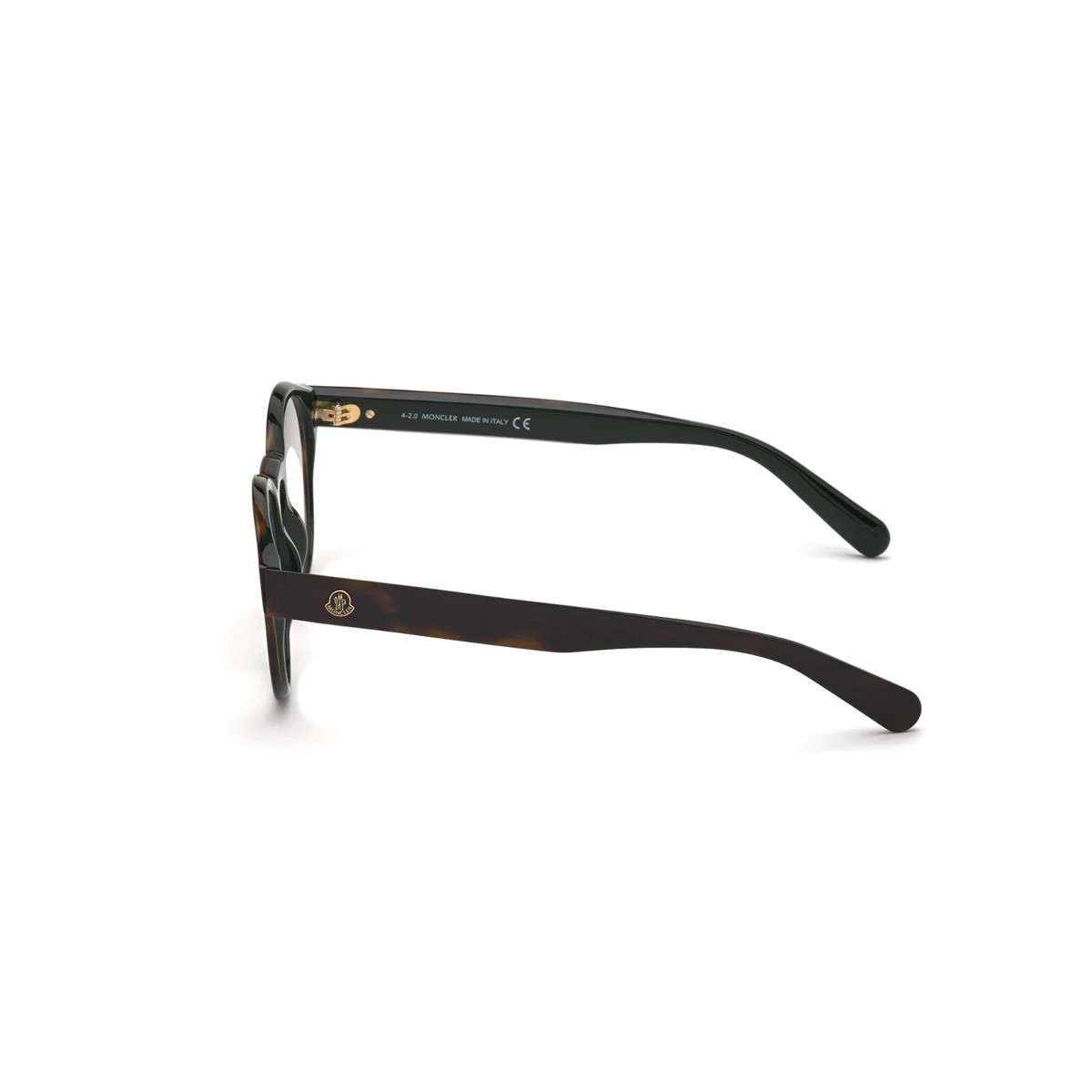 Moncler ML5122 056 Dark Havana Round Plastic Plastic Eyeglasses