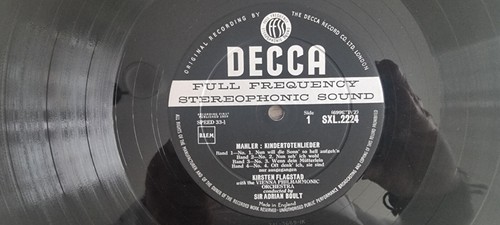 SXL 2224 ED1 Mahler Kindertotenlieder Flagstad Boult NEAR MINT Decca WBG 1st - Picture 2 of 3