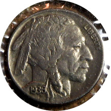 elf Indian Head or Buffalo  Five Cents 1936   I42