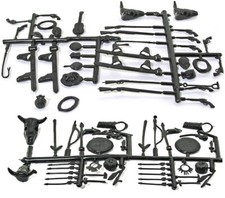 Marx Recast Cowboy and Indian Accessories - 54mm unpainted plastic - 60 pieces