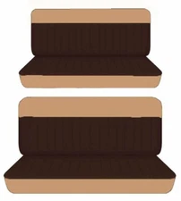 Fits 1955 to 1963 Chevy Bel Air 4door Front and Rear bench seat covers cotton