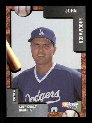 1992 Fleer ProCards Gulf Coast Dodgers 3583 John Shoemaker MGR BXCP32