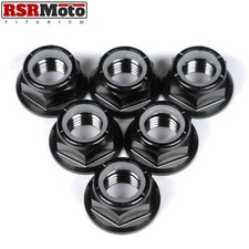Kawasaki ZRX1100 ZRX1200 Titanium Nyloc Self Locking Sprocket Nuts, 1997-2008