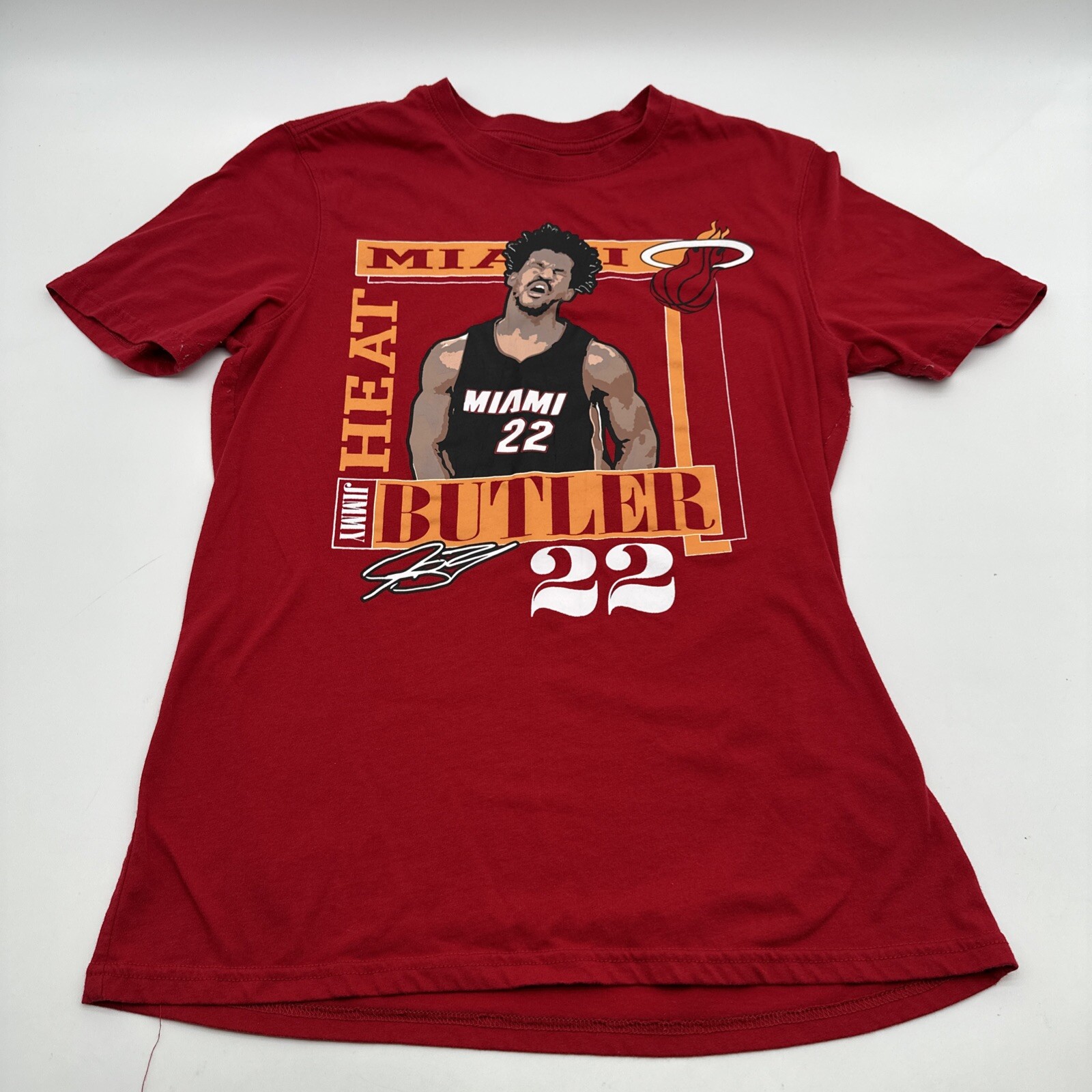 NBA Miami Heat Butler 22 T-Shirt Men M Red Graphic Print Logo …#21512