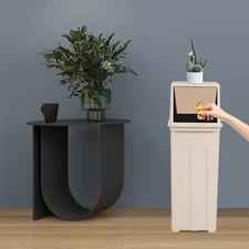 8 Gallons Trash Can Slim Trash Can With Lid Tall & Narrow Rebound Trash Bin USA