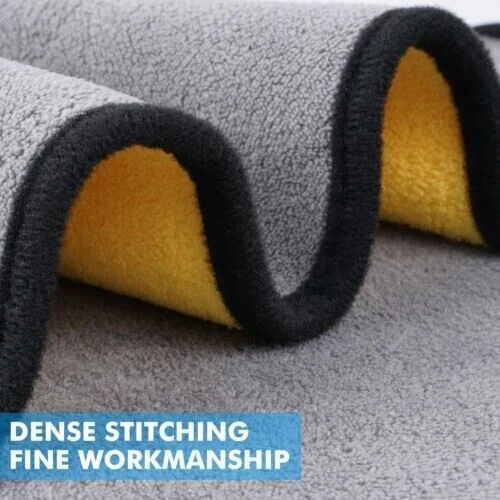 10X Yellow Car Wash Microfiber Towel 24x12'' Cleaning Drying Car Care Soft Cloth - Picture 7 of 10