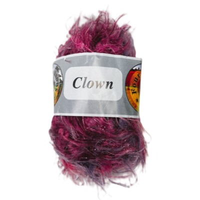GRÜNDL Häkelwolle Clown Strickwolle 50g Fransenstrickgarn mit Noppen