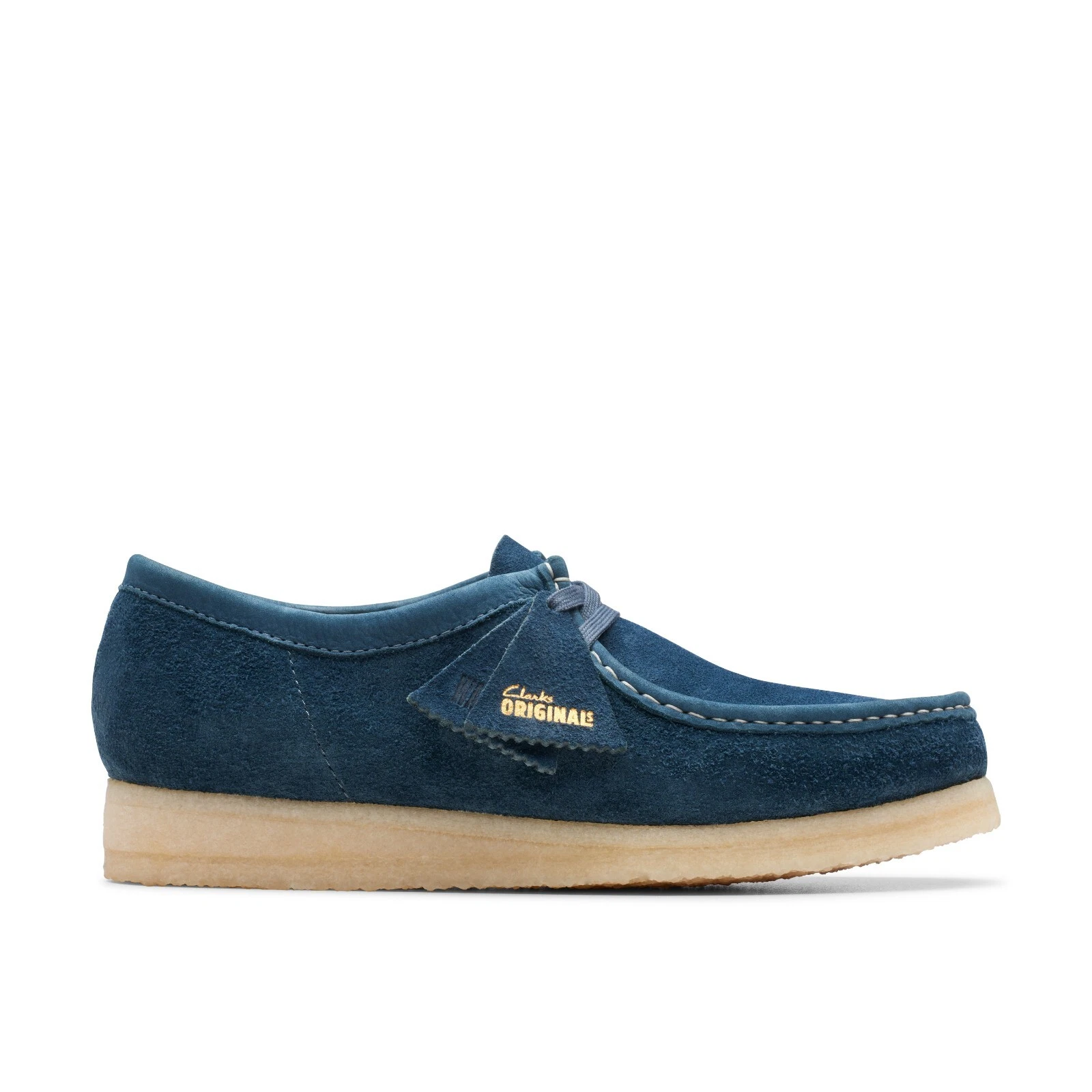 NEW MEN CLARKS ORIGINALS WALLABEE LOW LIMITED EDITION NAVY TEAL SUEDE SHOES