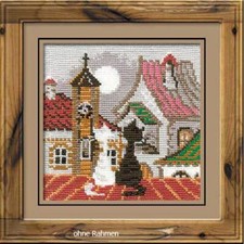 Riolis Kreuzstich-Set "Stadt und Katzen Frühling", Zählmuster