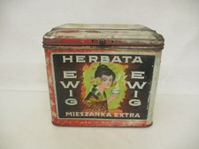 x-72229	Alte Blech Teedose Herbata EWIG Mieszanka Extra H:ca.200mm