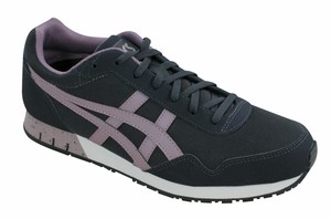 navy asics trainers
