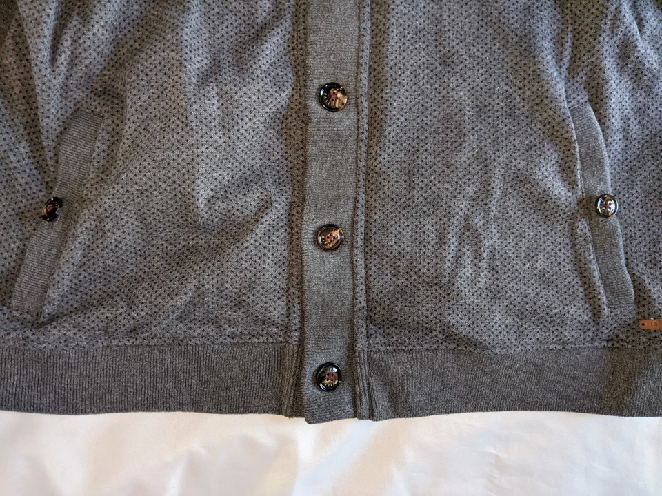 Cárdigan Ted Baker Farfell para hombre talla 6 chal cuello gris jersey para hombre 2XL Foto 4 de 4