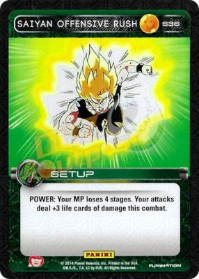 DBZ Dragon Ball Z TCG Card Panini Premiere S36 Saiyan Offensive