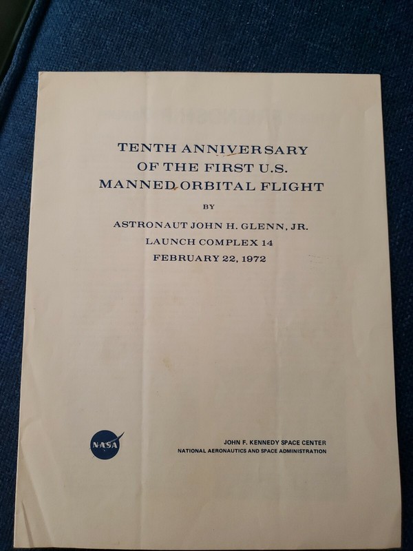 Tenth Anniversary Of The First U.S. Manned Orbital Flight 1972 Program