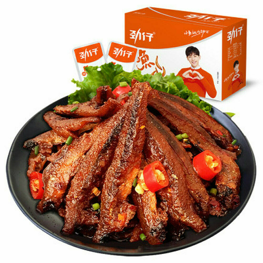 Chinese Snack Spicy Dried Fish 10g*20 bags 劲仔小鱼干20包香辣小鱼仔湖南特产小吃零食 eBay