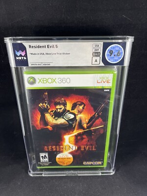 Resident Evil 5 WATA 9.6 A!! 1st Print Rare Sealed Xbox 360 Video Game! Bag CGc