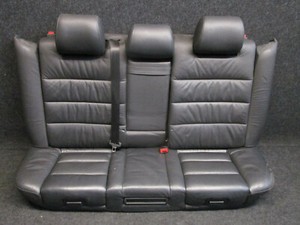 LEDER Rücksitzbank Audi A6 4B Avant Rückbank Armlehne Ausstattung Schwarz