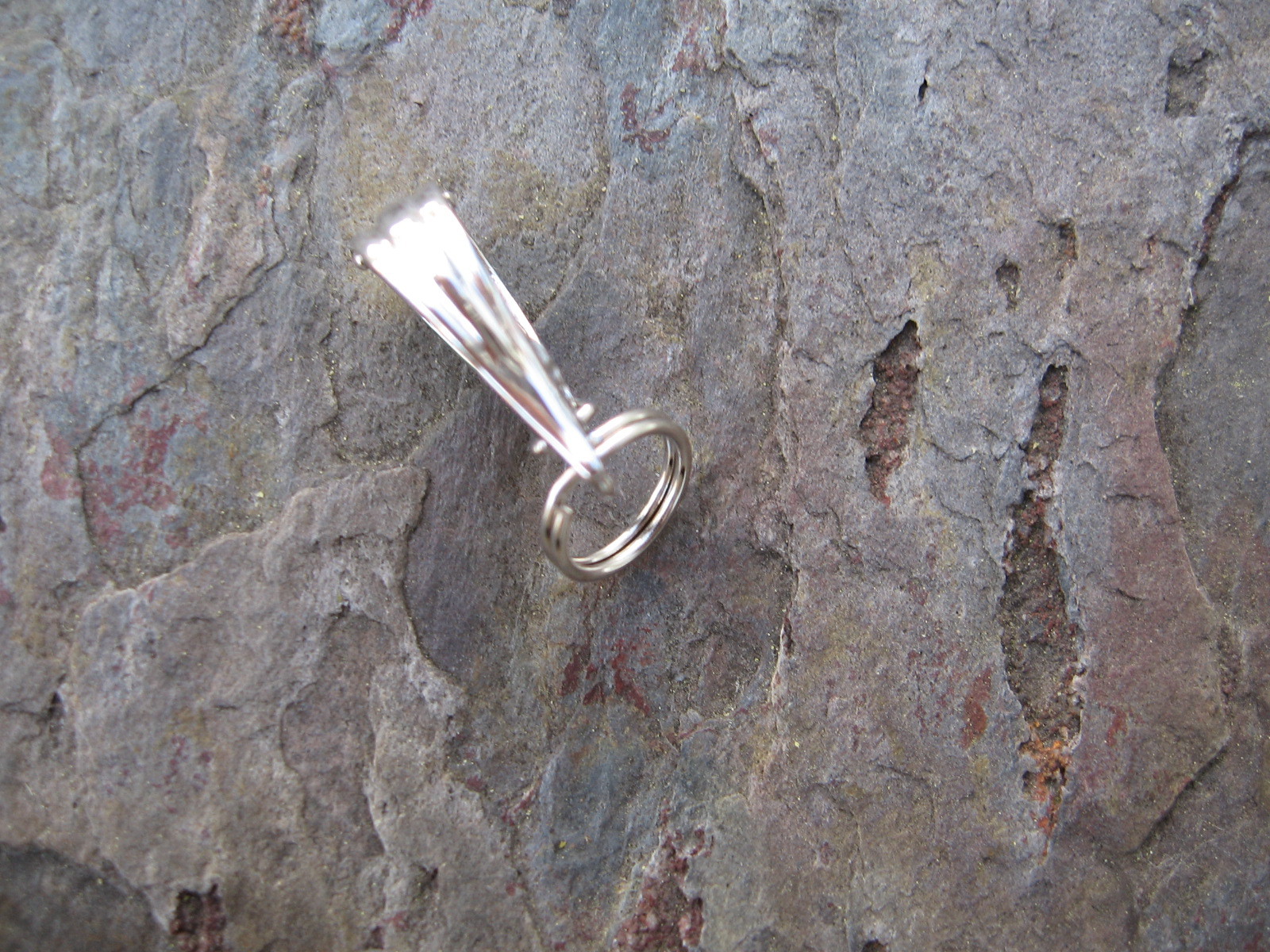 White Gold Slide Pendant Hanger Enhancer For Omega Pearls Fits 10 MM