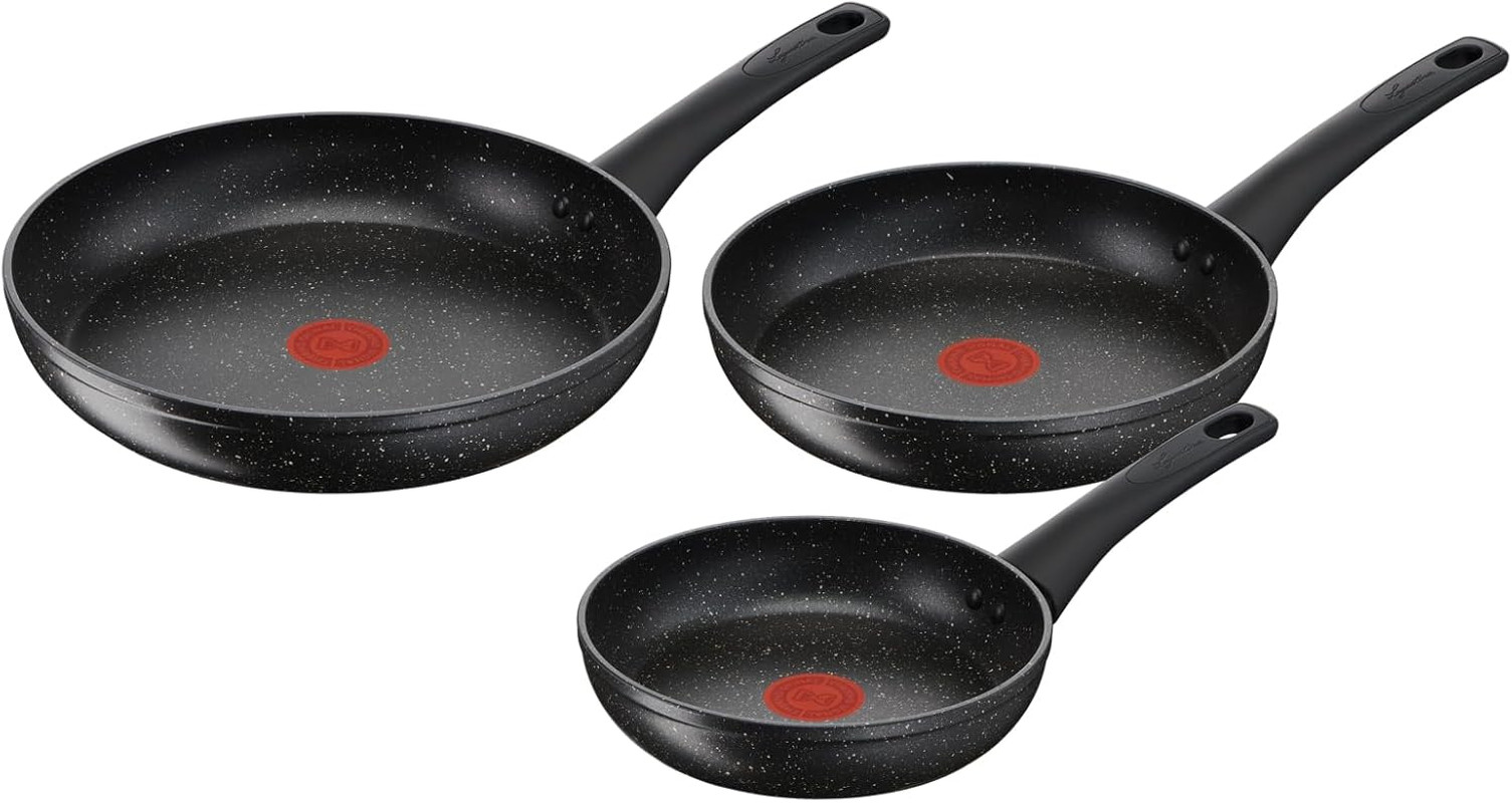 Set Lagostina Cucina Facile 3 Padelle Antiaderenti Mineralis 20-24-28cm