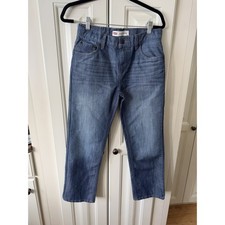 Levi's 514 Straight Jeans Boys Husky 12 W32 L27 Blue Denim Pants Classic Casual