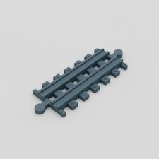 Tiny Train Track Connector 120mm Male to Male Straight 3D Printed