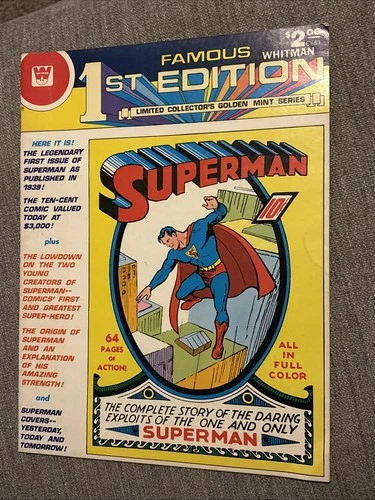 Vintage Superman Famous 1st Edition Treasury Limited Collectors Gold Mint Series