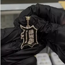 2Ctw Real Moissanite Initial D Letter Layered...