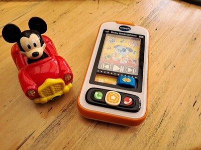 Vtech Mickey Mouse TUT Baby Flitzer Cabrio Rot + Baby Smartphone